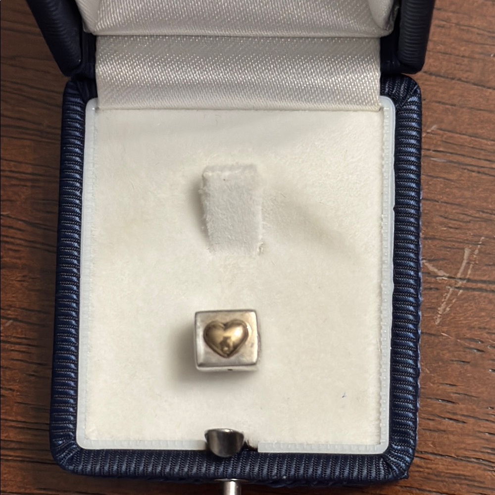 Silver “I LOVE YOU” Pandora Charm with Gold Heart
